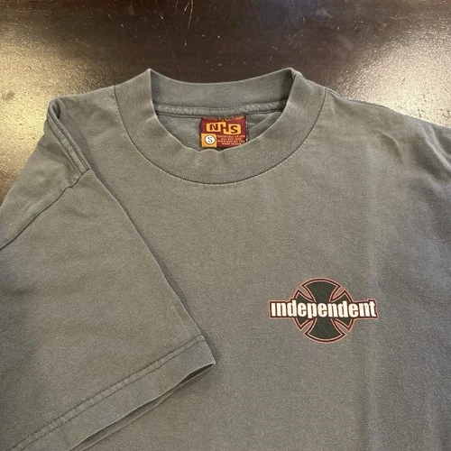 independent trucks classic iron cross rare ska 1990s vintage concert t-shirt, vintage, single stitch, B+ condition