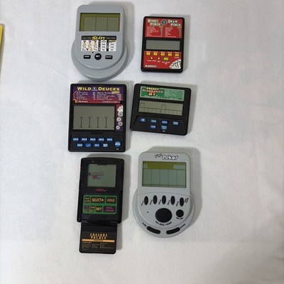 Blackjack21, Wild Deuces, Draw Poker, Electronic Handheld Video Game Lot, WORKS!