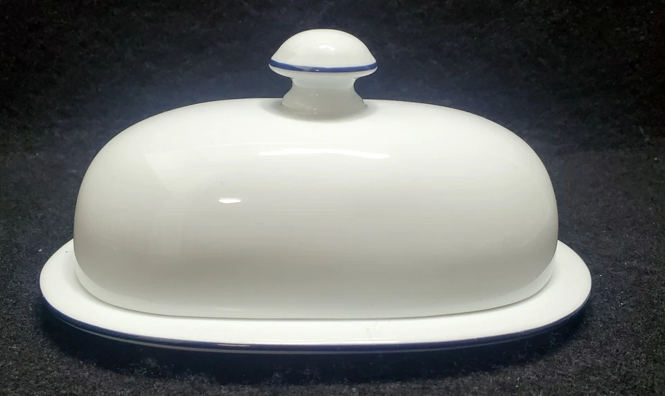 DANSK BISTRO CHRISTIANSHAVN PLATO DE MANTEQUILLA CUBIERTO AZUL, Portugal Foto 2 de 4