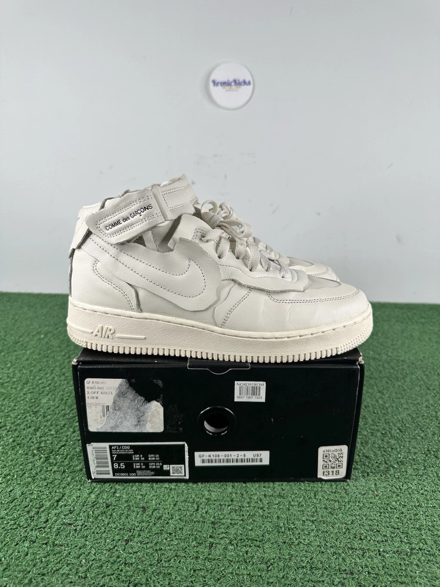 【箱付】COMME des GARCONS × NIKE AIR FORCE 1 Las mejores ofertas en Nike Comme des Garçons x Air Force 1 Mid