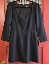 CeCe Women's Classic Black Long Sleeve Square Neck Mini Dress Size 6 NWT