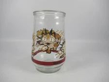 Welch's Pokemon Meowth Jelly Glass Cup 1999 Nintendo