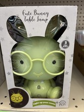 Cute Bunny Table Lamp Touch Tip 3 Modes Color Green NWB
