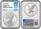 2025-W (PF70) LASER Beam Engraved Privy~ Proof American Silver Eagle $1 NGC FDOI