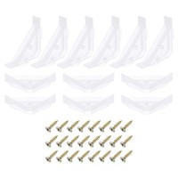40Stk 90 Grad Kunststoff Dreieckswinkelhalterung, Eckschutzklammern, Transparent