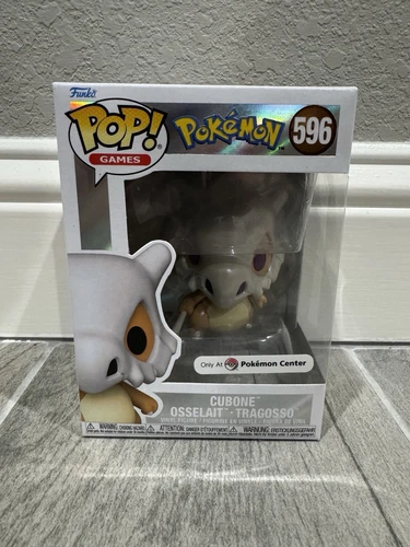 Funko Pop Vinyl Figure Cubone #596 Pokemon Center Exclusive Pearlescent