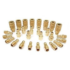  Coupler and Plug Kit (), Automotive Type C, 1/4 in. NPT, Solid Brass 28 Piece