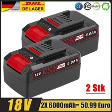 2 Stk 6,0Ah Ersatzakku Für Einhell Akku 18V ...
