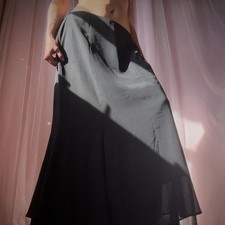 Vintage 90s Deadstock NWT black Organza Skirt