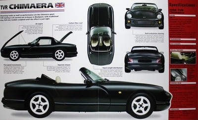 TVR Car Picture Brochure Pamphlet Out of Print Detail Info Sheet    