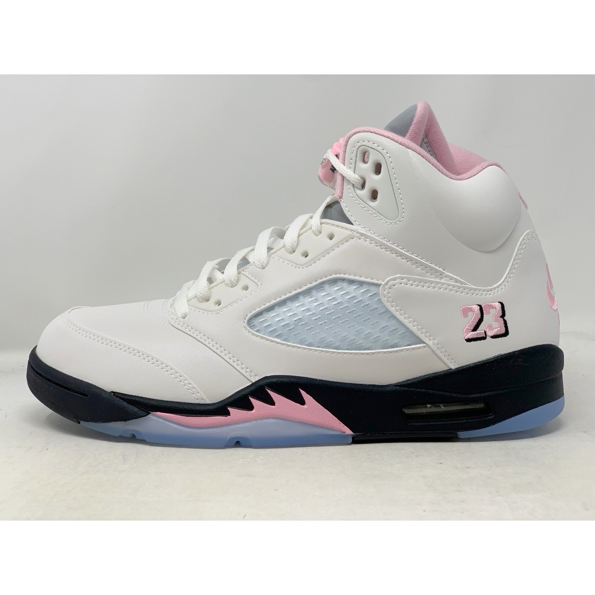 Air Jordan 5 'Soft Pink' Reflective White Sneakers, Size 10.5 BNIB