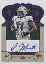2012 Crown Royale Rookie Signatures Purple /25 Jonathan Martin #48 Auto pa4