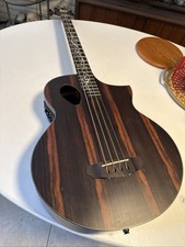 Michael Kelly Dragonfly 4 Port Java Ebony Acoustic-Electric Bass, Macasar Ebony