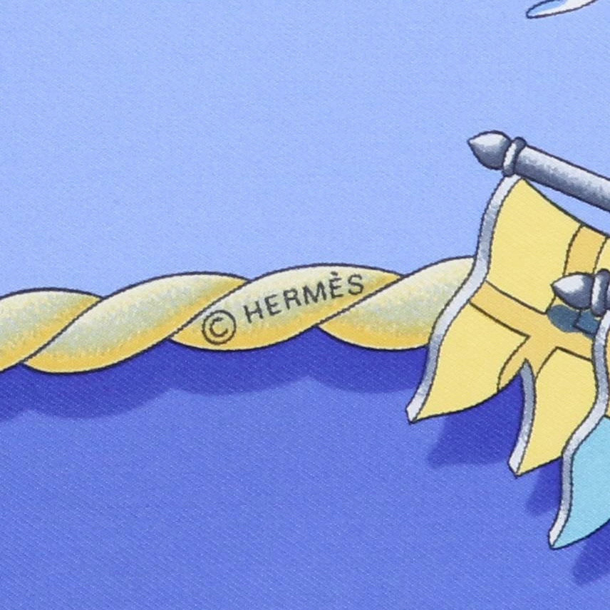 Hermes large scarf KARE 90 ship handrail RAILING silk r0_0209 thumbnail 6