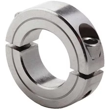 Dayton 1L722 Shaft Collar, Clamp, 2Pc, 1-1/8 In, Ss