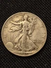 1946 Walking Liberty Half Dollar, 90% Silver, Circulated. .36 Oz Pure Silver!
