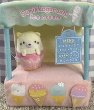 RARE Sumikko Gurashi Plush Ice Cream Shop Neko from JAPAN Kuji