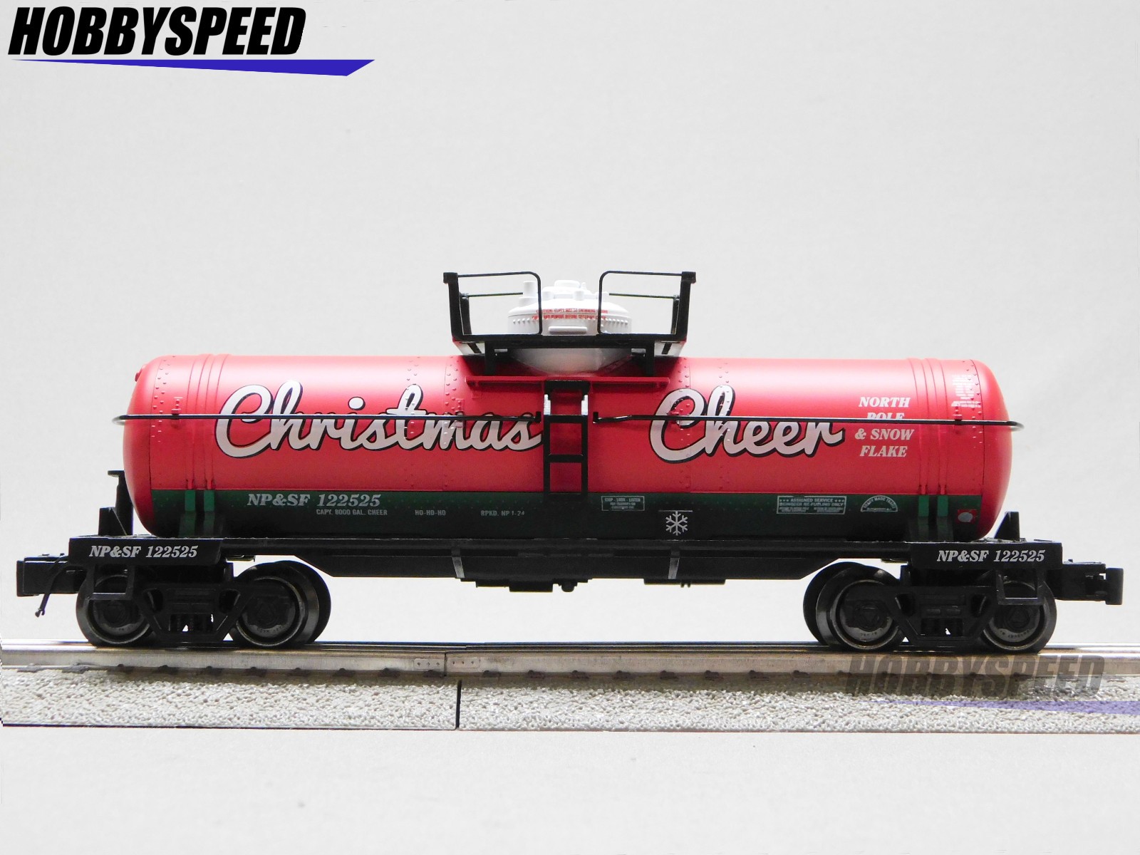 READY MADE TRAINS CHRISTMAS CHEER SINGLE DOME TANK CAR santa RMT968503 NEW
