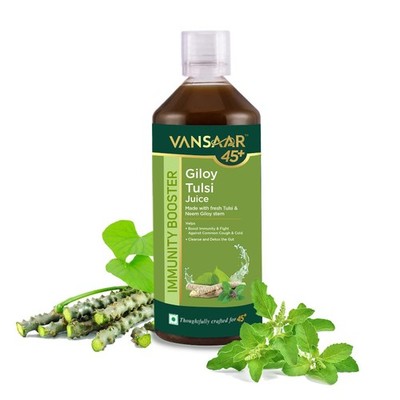 Vansaar 45+ Neem Grown Giloy Tulsi Juice 1 Liter