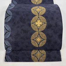 Excellent bag belt drum pattern pure silk Used BUYS-0