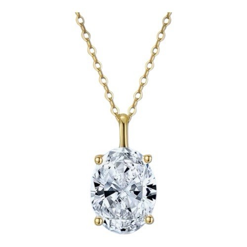 1.5 CT of Stunning Moissanite Pendant Necklace 925 Sterling Silver