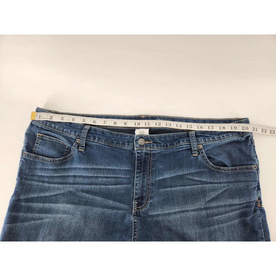 Pure Energy Womens Boot Cut Jeans Size 24W Blue Denim Comfort Stretch - Image 4 of 4