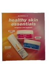 DERMA E Healthy Skin Essentials Conjunto Iluminar e Hidratar Suero Crema Exfoliante