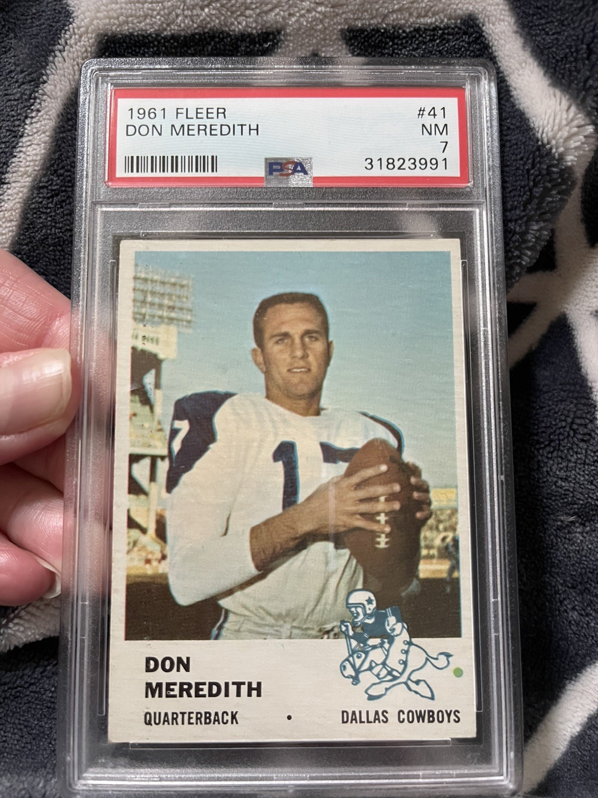 1961 Fleer #41 Don Meredith Cowboys RC SMU PSA 7 - NM