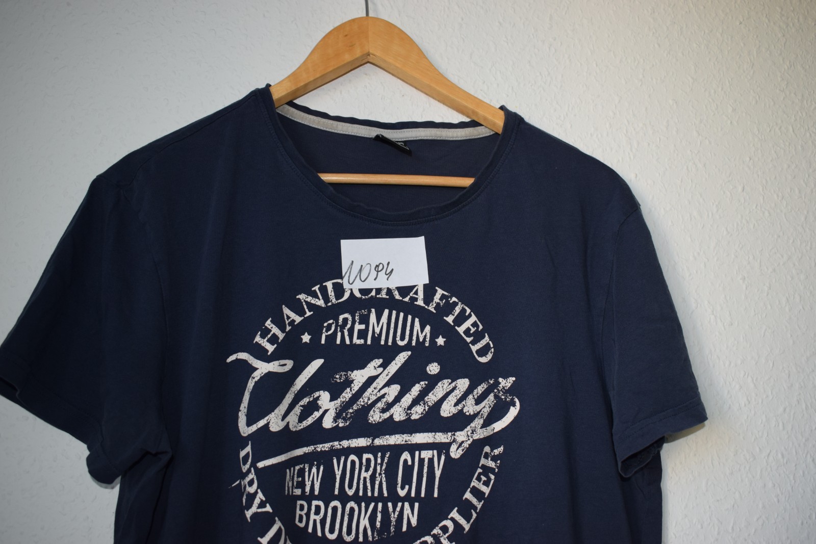 John Devin "Handcrafted Premium Clothing" Navy Graphic T-Shirt image 4
