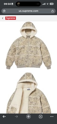 Supreme MM6 Maison Margiela Hooded Shearling Bomber Jacket Money
