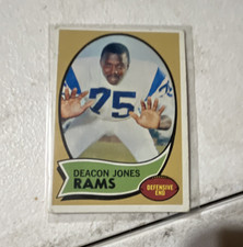 Topps 1970 Deacon Jones Los Angeles Rams Football Card #125 Rookie. rookie card picture