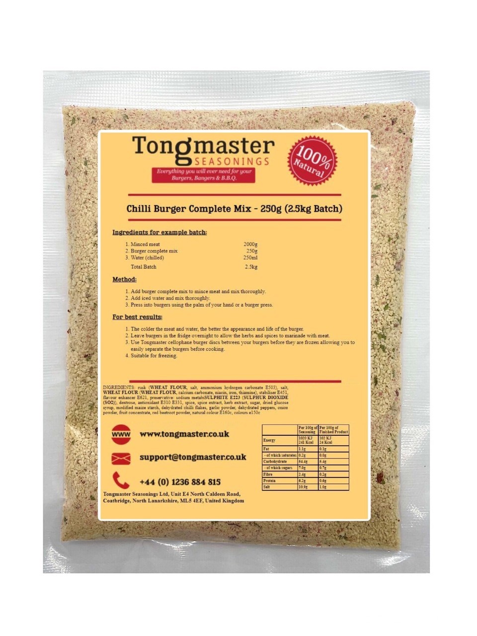 Chilli Burger Complete Mix - 250g
