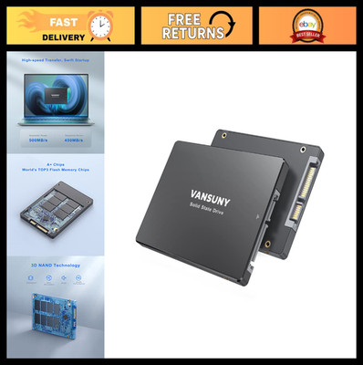 256GB SATA III SSD 2.5  Internal Solid State Drive, 500MB/s Read Speed, 3D NAND