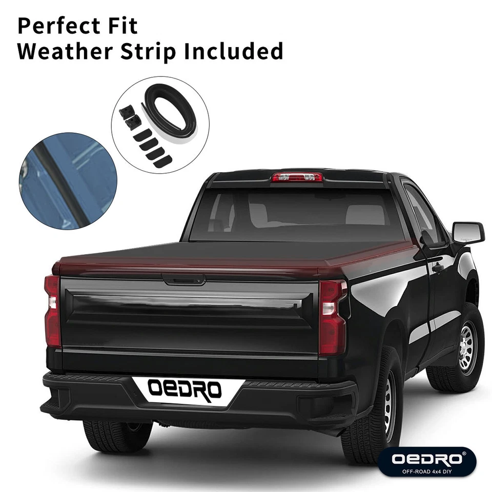 5.5FT 3-Fold Tonneau Cover For 2009-2014 Ford F150 F-150 Truck Bed Cover w/ Lamp - Изображение 4 из 4