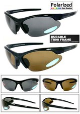 BiFocal Polarized Sunglasses Fishing Reading Mens 100 UV Semi Rimless TR90Frame