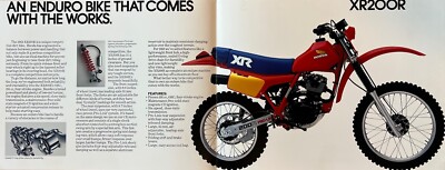 1983 Honda XR200R 4-page sales brochure-literature XR 200