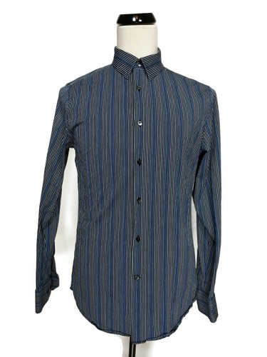 Express Blue White Striped Long Sleeve 