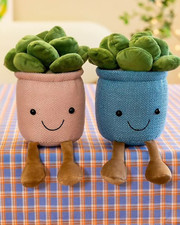 Succulent Plush Bundle Blue  Pink Pot Adorable   Perfect for Kids  Adults 