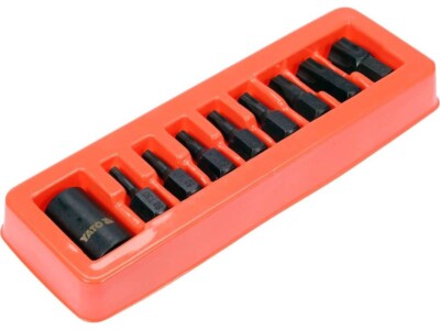 9-tlg Kraftbits Steckschlüssel TORX Schlagschrauber Bit-Satz Innensechskant 1/2''