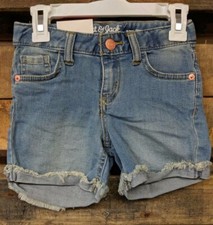 Cat  Jack Girls Denim Shorts-Adjustable Waist-Light Denim-Midi-Super Stretch
