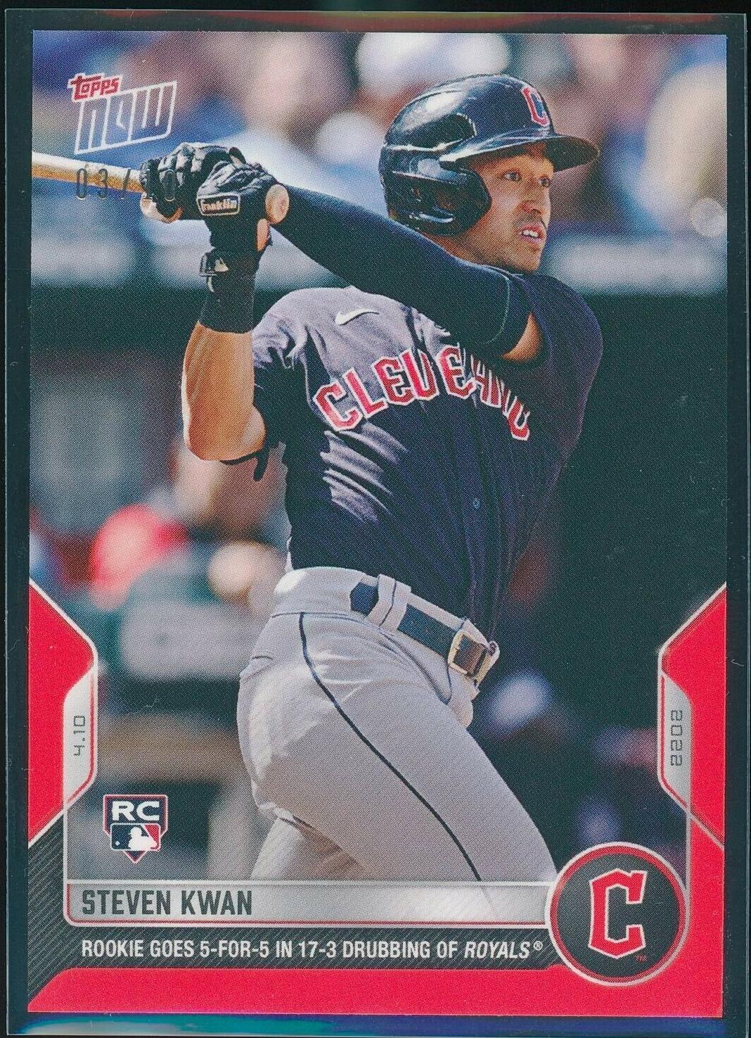 Steven Topp 2022 Topps Now - Steven Kwan #27 Red /10 (RC) for sale online | eBay