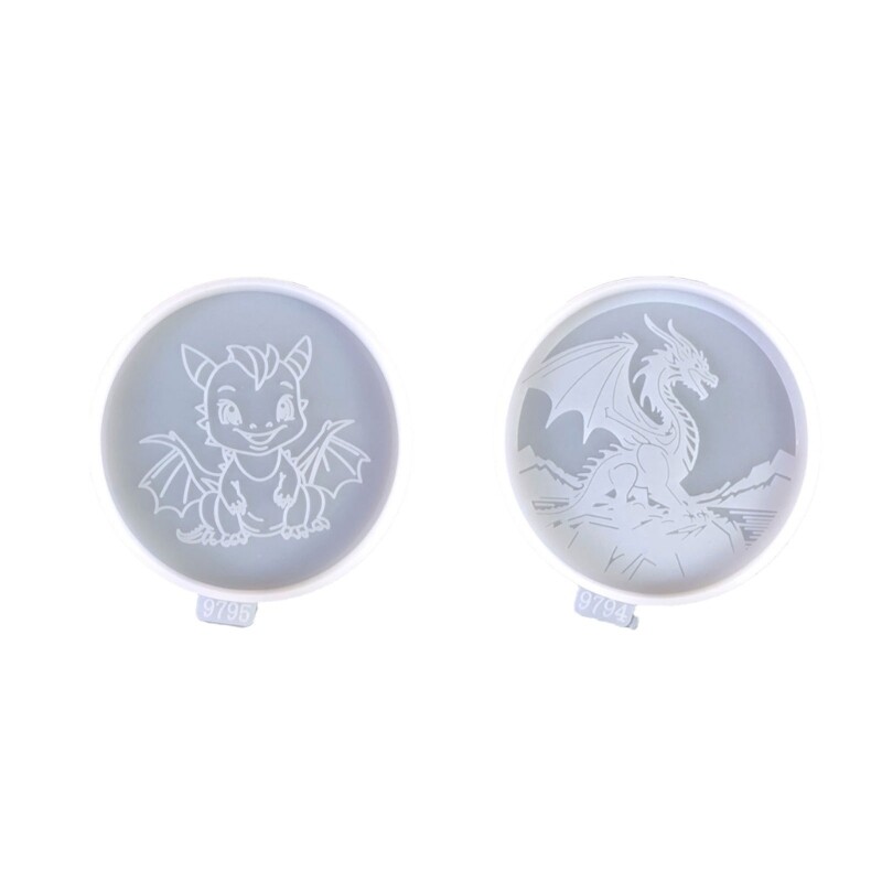 Unique Dragon Coasters Creating Silicone Mold Epoxy Resin Cup Mat Moulds