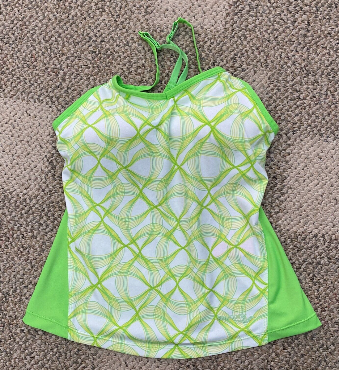 Womens Saucony Spark Running Tank Top Bright Green Size XS