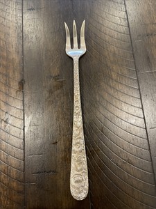 S Kirk & Son repousse oyster fork sterling NO MONOGRAM