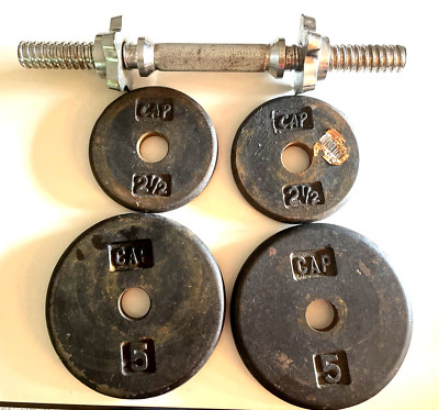 2.5lb X 2 - 5lb X 2 Cap Barbell 1  Std Pancake Weight Plates (15lbs) Bollinger