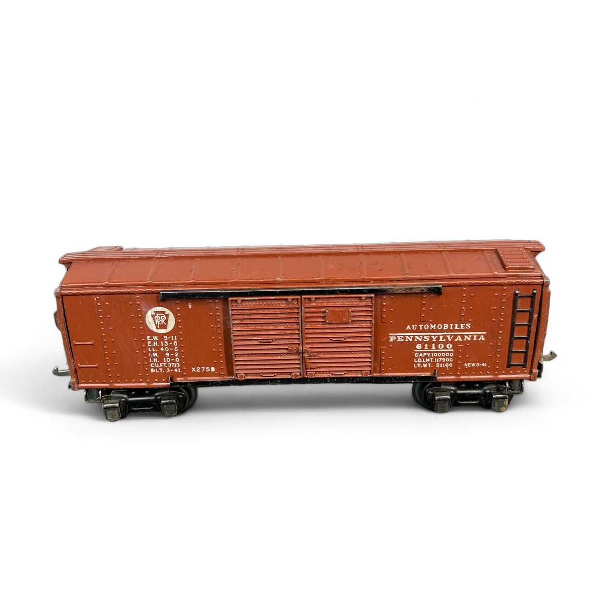 VTG Lionel 61100 Pennsylvania X2758 Brown Boxcar Double Door | eBay