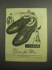 1948 Saxone Shoes Ad - Cartoon by Anton - They measure both feet