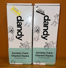 2 Boxes Dandy Anxiety Care Vitamin Packs, Large Dog 45lbs , 60 Days Beef Calming