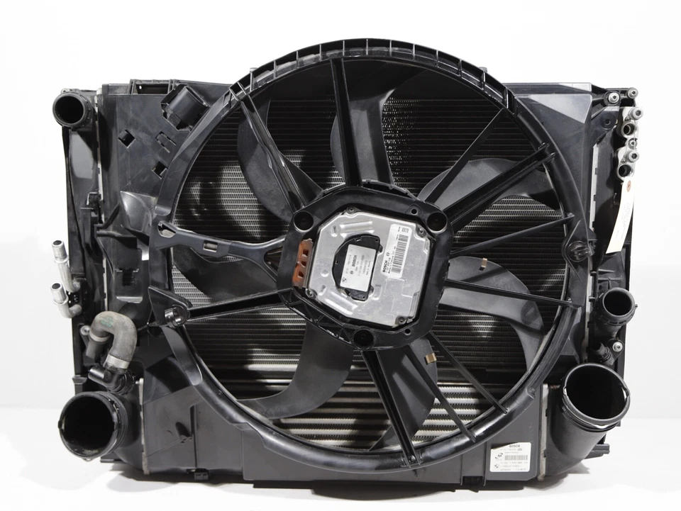 2013-2015 BMW X1 E84 2.0L ventilador radiador condensador de refrigeração conjunto completo OEM - Imagem 4 de 4