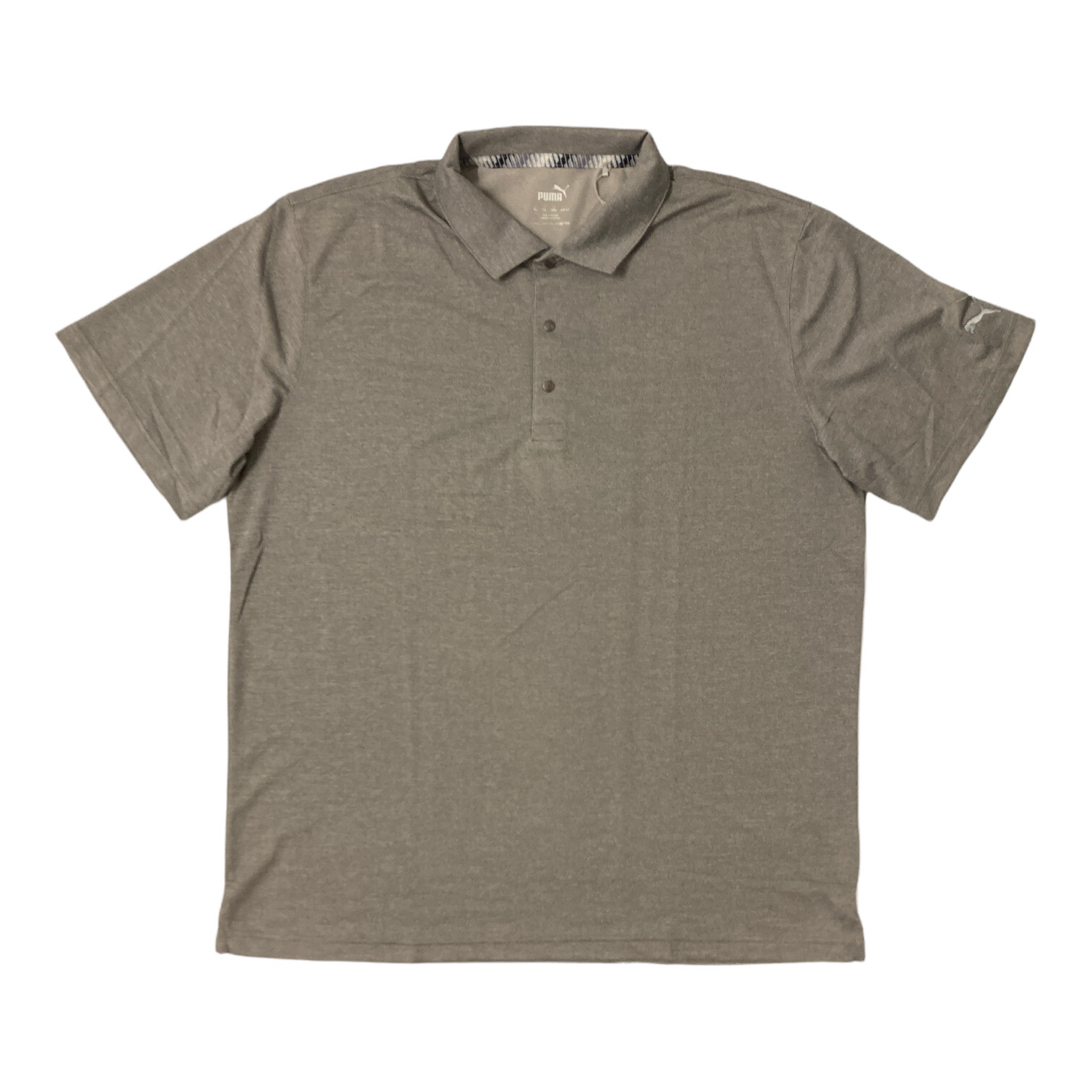 Мужское поло Puma с коротким рукавом Grill To Green на кнопках Black Heather S 3990₽